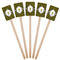 Bee & Polka Dots Wooden 6.25" Stir Stick - Rectangular - Fan View