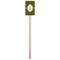Bee & Polka Dots Wooden 6.25" Stir Stick - Rectangular - Single Stick