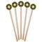 Bee & Polka Dots Wooden 7.5" Stir Stick - Round - Fan View