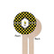 Bee & Polka Dots Wooden 7.5" Stir Stick - Round - Single Sided - Front & Back