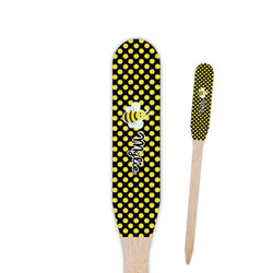 Bee & Polka Dots Paddle Wooden Food Picks (Personalized)