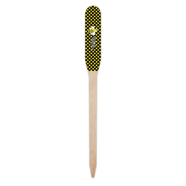 Bee & Polka Dots Wooden Food Pick - Paddle - Single Pick