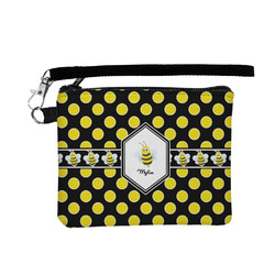 Bee & Polka Dots Wristlet ID Case w/ Name or Text