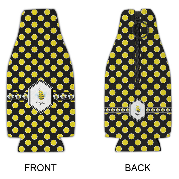Bee & Polka Dots Zipper Bottle Cooler - APPROVAL