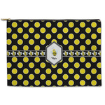 Bee & Polka Dots Zipper Pouch (Personalized)
