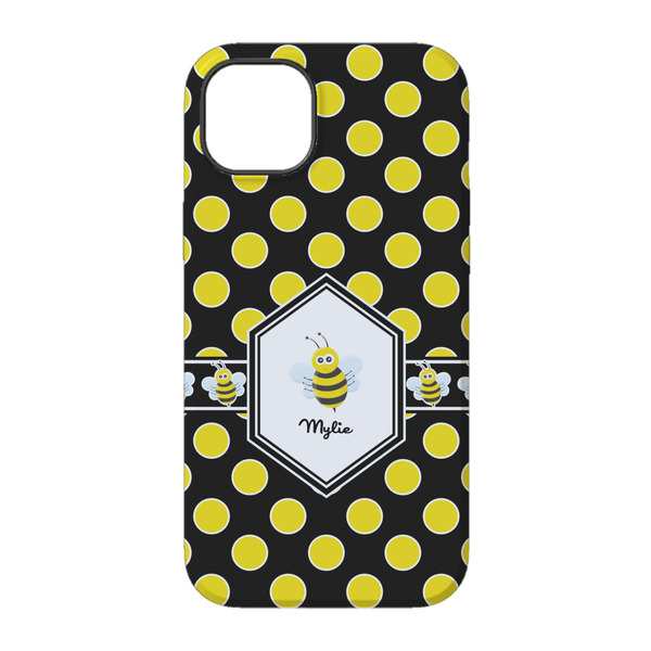 Bee & Polka Dots iPhone 14 Tough Case - Back
