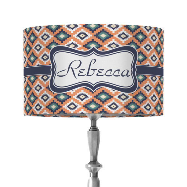 Tribal 12" Drum Lampshade - ON STAND (Fabric)