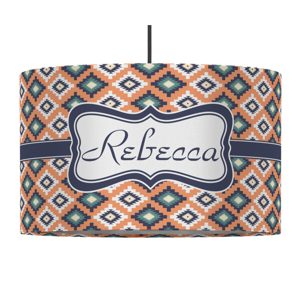 Custom Tribal 12" Drum Pendant Lamp - Fabric (Personalized)