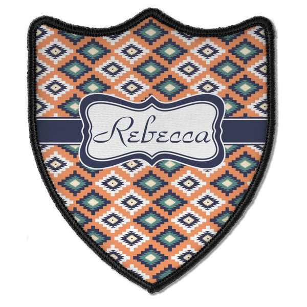 Custom Tribal Iron On Shield Patch B w/ Name or Text