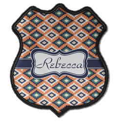 Tribal Iron On Shield Patch C w/ Name or Text