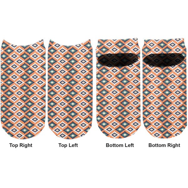 Tribal Adult Ankle Socks - Double Pair - Front and Back - Apvl