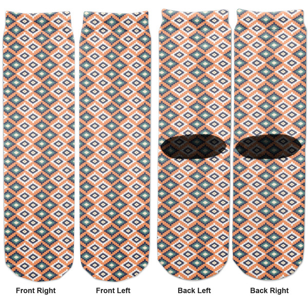 Tribal Adult Crew Socks - Double Pair - Front and Back - Apvl