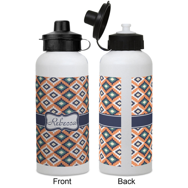 Tribal Aluminum Water Bottle - White APPROVAL