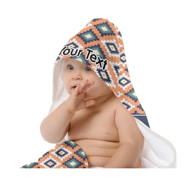 Tribal Baby Hooded Towel on Child