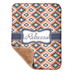 Tribal Sherpa Baby Blanket - 30" x 40" w/ Name or Text