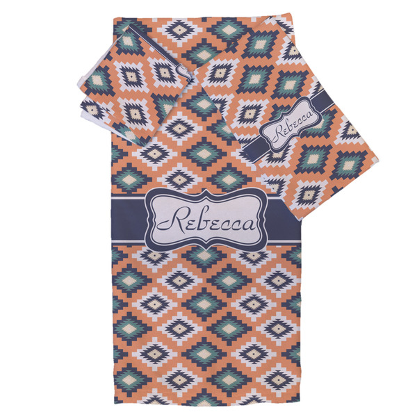 Custom Tribal Bath Towel Set - 3 Pcs (Personalized)