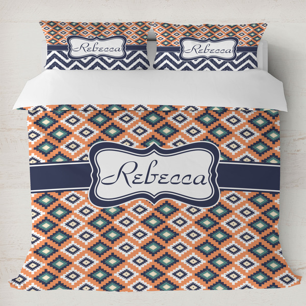 Custom Tribal Duvet Cover Set - King (Personalized)