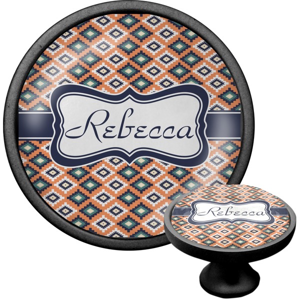 Custom Tribal Cabinet Knob (Black) (Personalized)