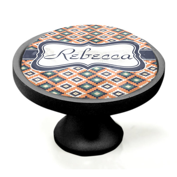 Tribal Black Custom Cabinet Knob (Side)