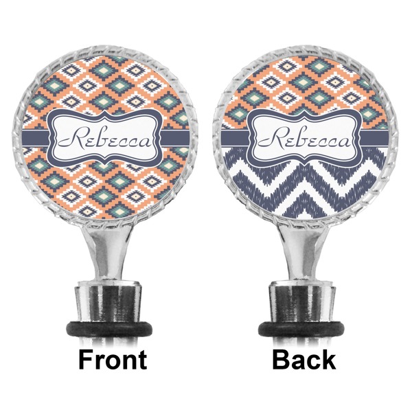 Tribal Bottle Stopper - Front and Back