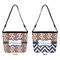 Tribal Bucket Bags w/ Genuine Leather Trim - Double - Front and Back