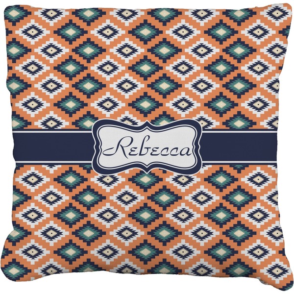 Custom Tribal Faux-Linen Throw Pillow 20" (Personalized)