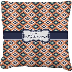 Tribal Faux-Linen Throw Pillow 26" (Personalized)