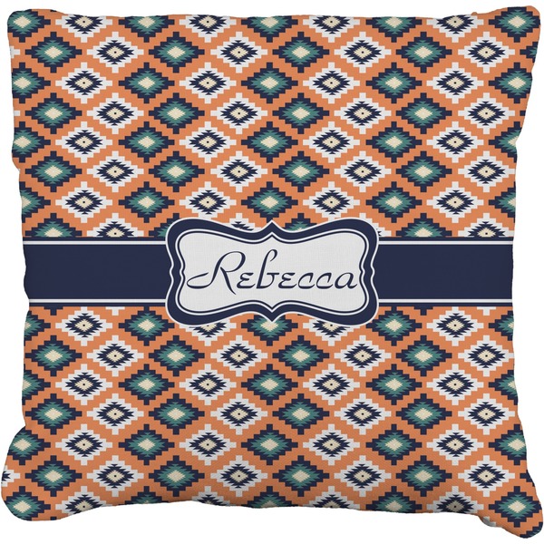 Custom Tribal Faux-Linen Throw Pillow 26" (Personalized)