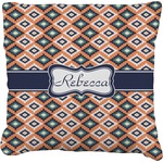 Tribal Faux-Linen Throw Pillow (Personalized)