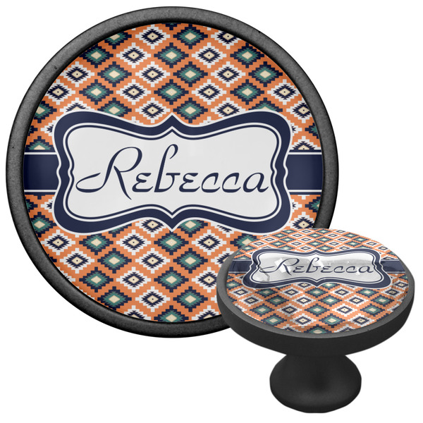 Tribal Cabinet Knob - Black - Multi Angle