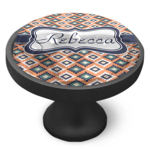 Tribal Cabinet Knob - Black - Side