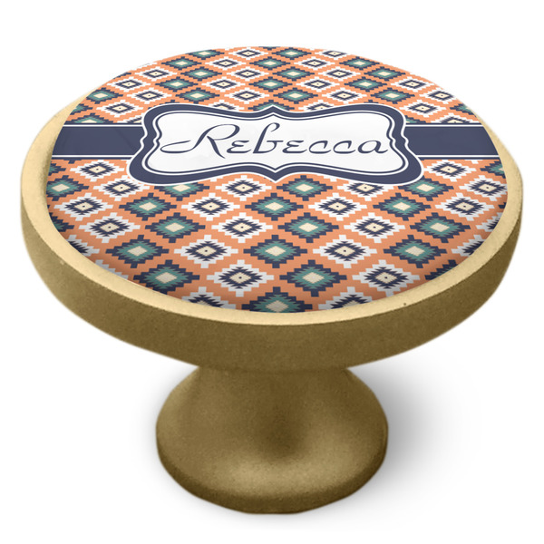 Tribal Cabinet Knob - Gold - Side