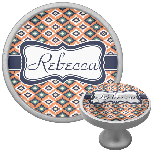 Custom Tribal Cabinet Knob (Silver) (Personalized)