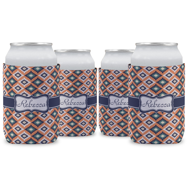 Custom Tribal Can Cooler (12 oz) - Set of 4 w/ Name or Text