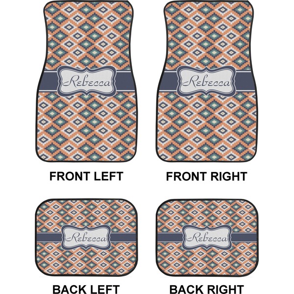 Tribal Car Floor Mats Set (2F + 2B)
