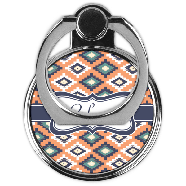 Tribal Cell Phone Ring Stand & Holder - Front (Collapsed)