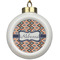 Tribal Ceramic Ball Ornament (Personalized)
