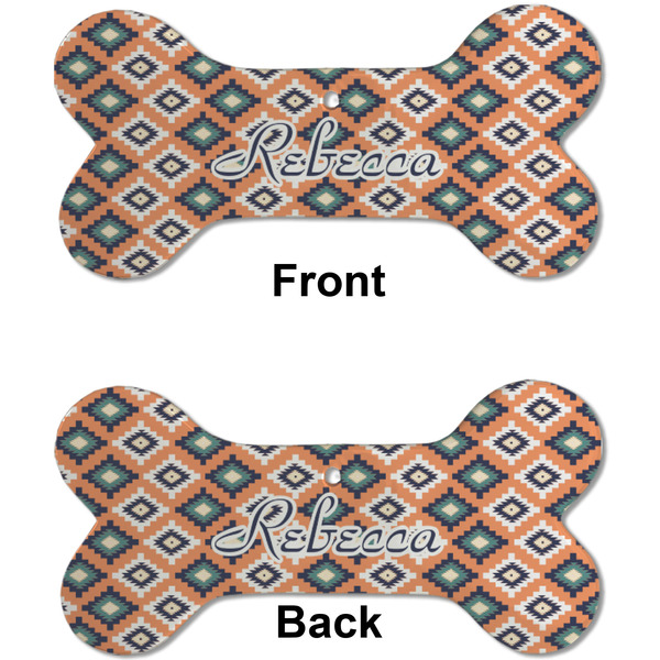Tribal Ceramic Flat Ornament - Bone Front & Back (APPROVAL)