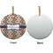 Tribal Ceramic Flat Ornament - Circle Front & Back (APPROVAL)