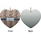 Tribal Ceramic Flat Ornament - Heart Front & Back (APPROVAL)