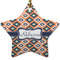 Tribal Ceramic Flat Ornament - Star (Front)