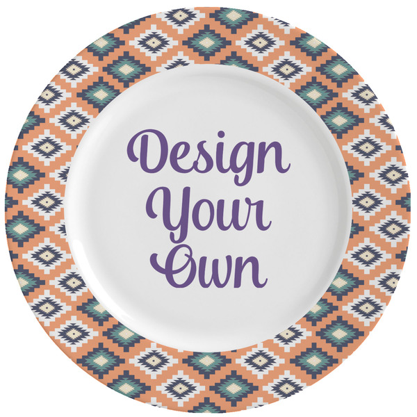 Custom Tribal Ceramic Dinner Plates (Set of 4) (Personalized)