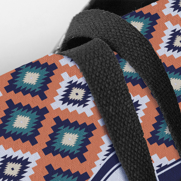 Tribal Closeup of Tote w/Black Handles