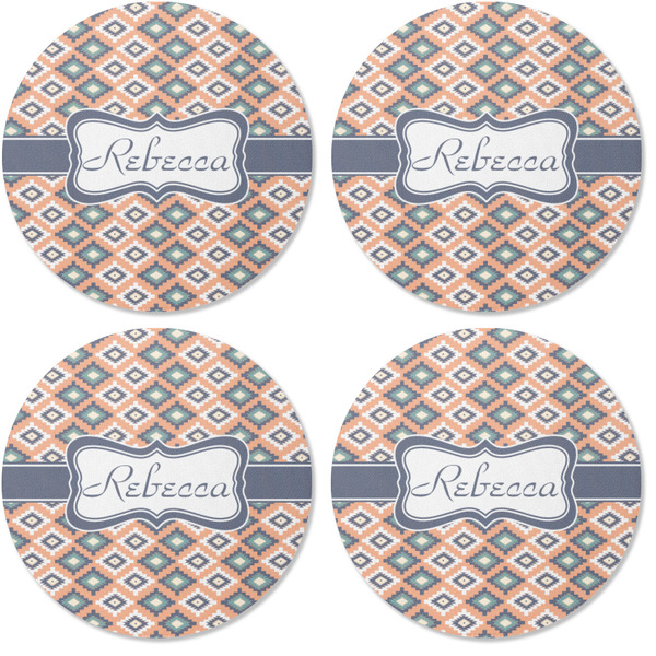 Tribal Coaster Round Rubber Back - Apvl