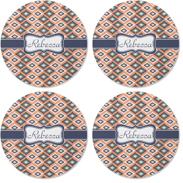Tribal Coaster Round Rubber Back - Apvl