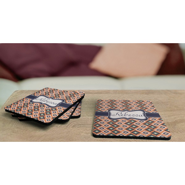 Tribal Coaster Rubber Back - On Coffee Table