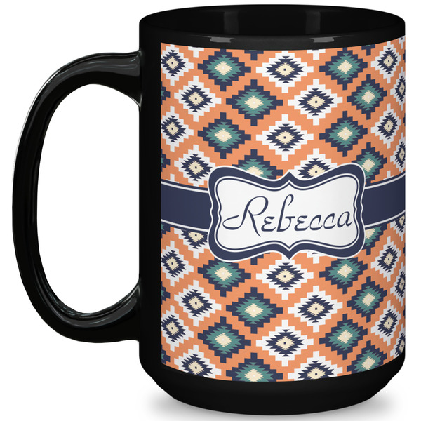 Custom Tribal 15 Oz Coffee Mug - Black (Personalized)
