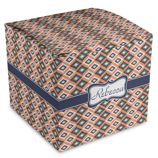 Custom Tribal Cube Favor Gift Boxes (Personalized)