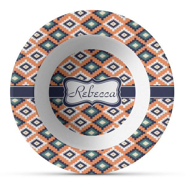 Custom Tribal Plastic Bowl - Microwave Safe - Composite Polymer (Personalized)