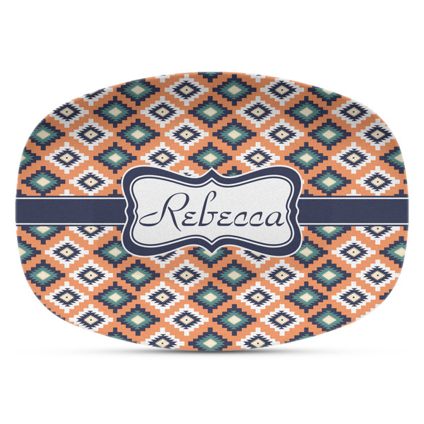 Custom Tribal Plastic Platter - Microwave & Oven Safe Composite Polymer (Personalized)